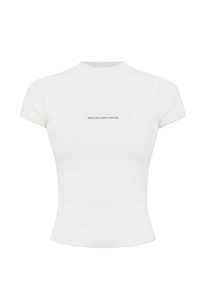 Alexander Wang jacquard-logo short-sleeve T-shirt - White
