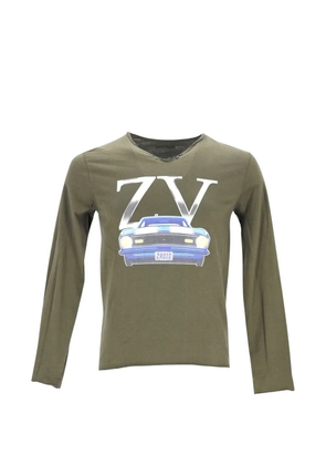 Zadig&Voltaire car-print crew-neck T-shirt - Green