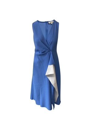 Diane Von Furstenberg Vintage Addison draped-detail midi dress - Blue