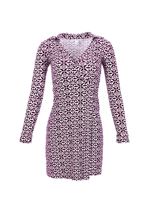 Diane Von Furstenberg Vintage printed wrap mini dress - White