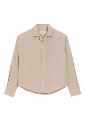AMI Paris logo-embroidered shirt - Neutrals