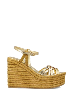 Valentino Garavani woven platform sandals - Gold