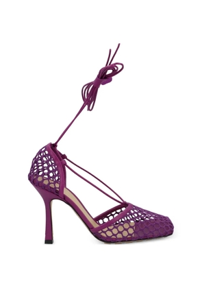 Bottega Veneta Pre-Owned lace-up leather sandals - Purple