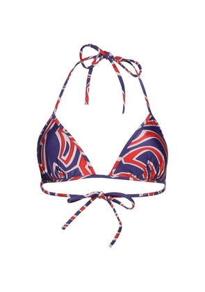 PUCCI Labirinto-print triangle bikini top - Blue