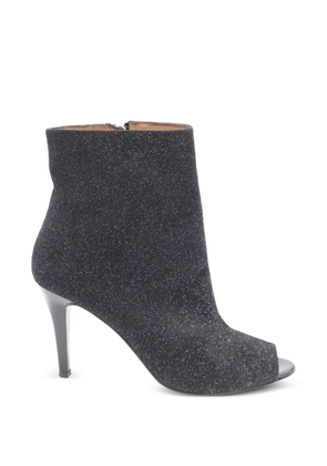 Fratelli Rossetti metallic open toe boots - Black