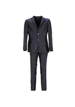 HUGO single-breasted straight-leg suit - Blue