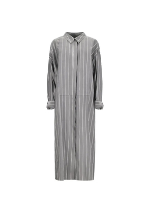 BATAKOVIC Belgrade striped-pattern coat - Grey