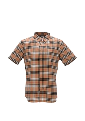 Burberry Pre-Owned cotton checked shirt - Neutrals