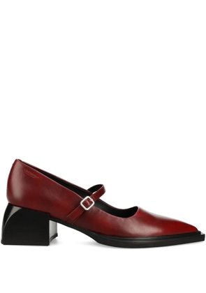 VAGABOND 55mm VIvian buckle-strap block-heel pumps - Red