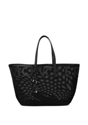 Moncler logo detail shopper tote bag - Black