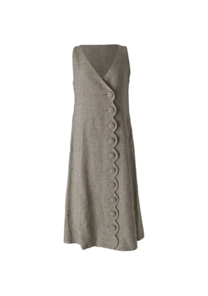 Lisa Marie Fernandez Summer V-neck scallop dress - Grey