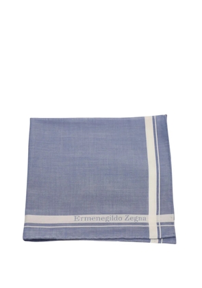 Ermenegildo Zegna Vintage striped square scarf - Blue