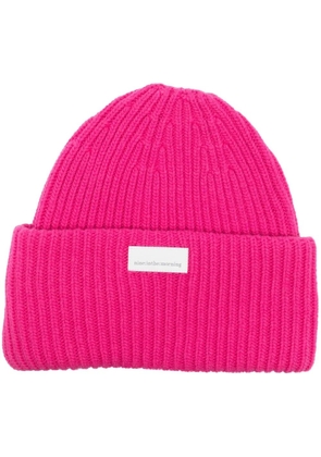 Nine In The Morning ribbed-knit logo-patch beanie - Pink