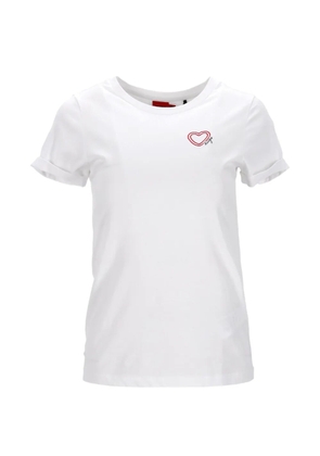 HUGO heart-print T-shirt - White