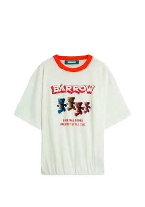 BARROW crewneck graphic T-shirt - White