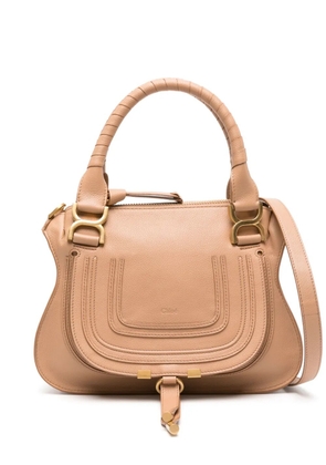 Chloé small Marcie leather tote bag - Brown