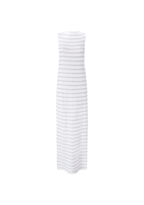 Missoni crew-neck striped maxi dress - White