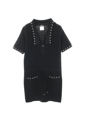 CHANEL Pre-Owned 1986-1988 button knit dress - Black