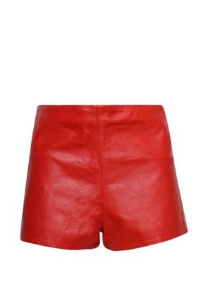 GRACE FAENA leather shorts - Red