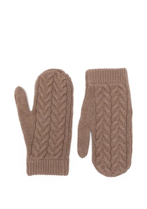 'S Max Mara cable knit gloves - Brown