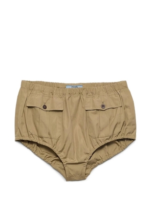 Prada elasticated poplin shorts - Neutrals