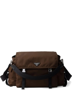 Prada Explore Re-Nylon and leather bag - Brown