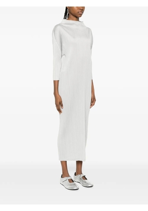 Pleats Please Issey Miyake pleated midi dress - Grey