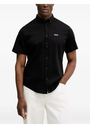 BOSS short-sleeve button-up shirt - Black