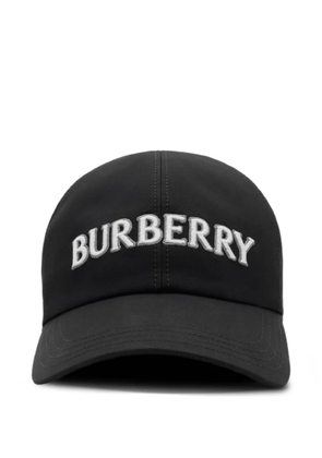 Burberry logo gabardine baseball cap - Black
