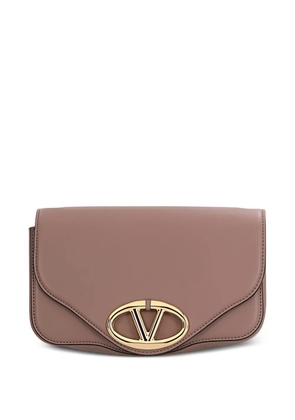 Valentino Garavani VLogo-Signature curved shoulder bag - Brown
