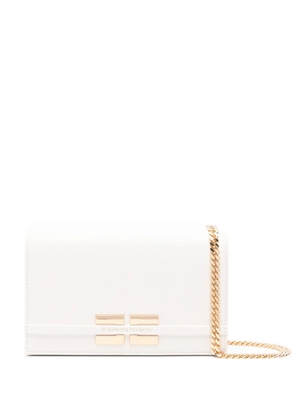 Elisabetta Franchi hardware leather cross body bag - Neutrals