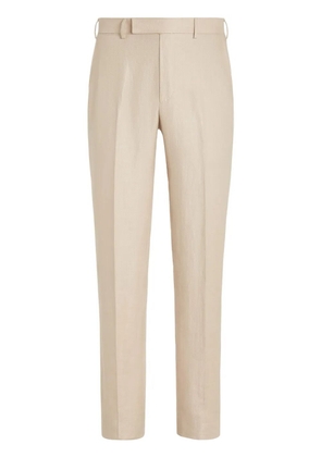 Zegna Pure Linen tailored trousers - Neutrals