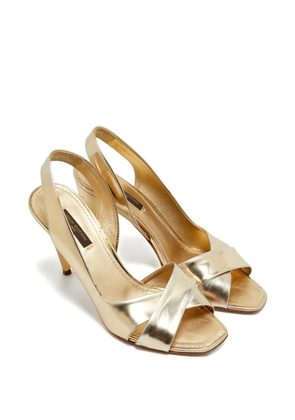 Louis Vuitton Pre-Owned Barbara leather sandals - Gold