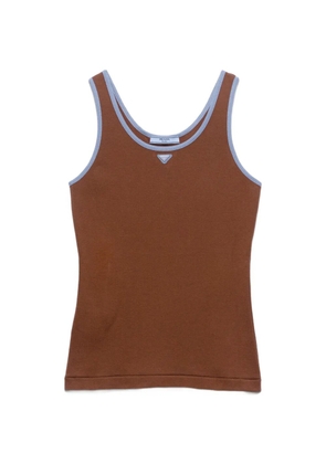 Prada old cotton tank top - Brown