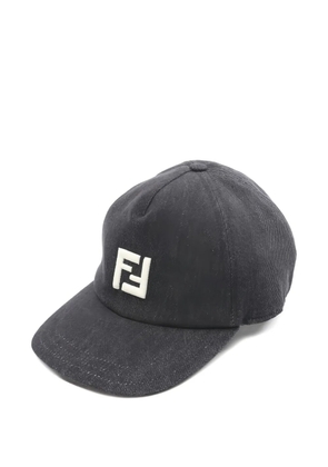 Fendi Pre-Owned 2010s FFlogo embroidery denim baseball hat - Grey