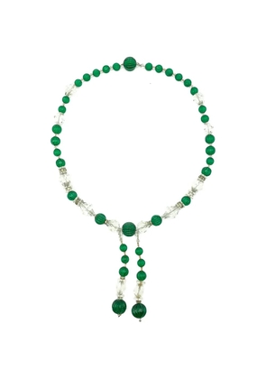 Jennifer Gibson Jewellery 1920s art deco french melon cut emerald sautoir - Silver