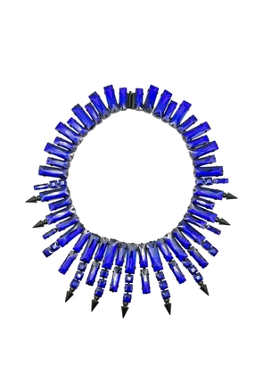 Jennifer Gibson Jewellery 2000s petrol-blue statement glass spike collar