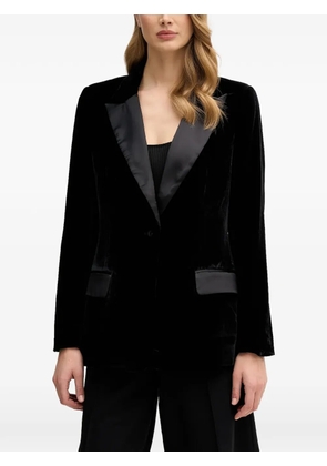 Pedro Del Hierro velvet-collar blazer - Black