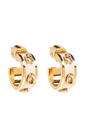 Coach Peffed hoop earrings - Gold