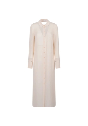 Patrizia Pepe open-back maxi shirt dress - Neutrals