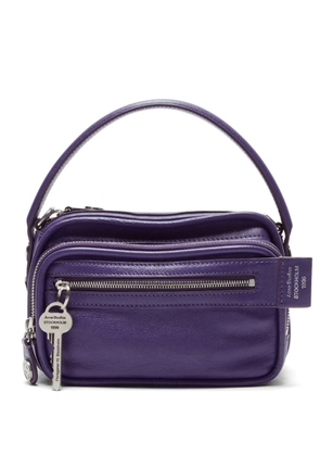 Acne Studios Camero Kit zip leather crossbody bag - Purple