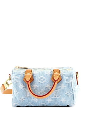 Louis Vuitton Pre-Owned Speedy Bandouliere NM Bag Monogram Denim Sky Nano satchel - Blue