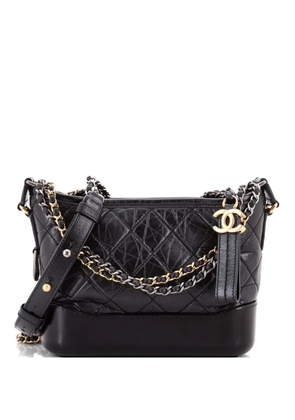 CHANEL Pre-Owned Gabrielle Quilted Aged Calfskin Small hobo bag - Black