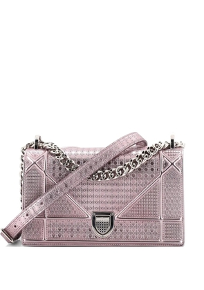 Christian Dior Pre-Owned Diorama Flap Bag Cannage Embossed Calfskin Small shoulder bag - Pink