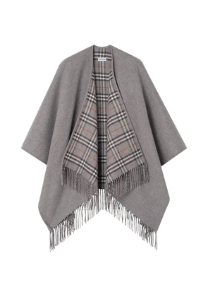 Burberry reversible Check wool cape - Grey