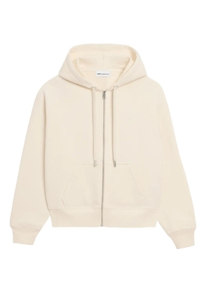 AMI Paris Ami De Coeur embossed-logo hoodie - Neutrals