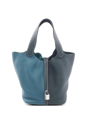 Hermès Pre-Owned 2021 MM Picotin Lock leather tote bag - Blue