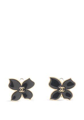 CHANEL Pre-Owned 1986-1988 Coco Mark earrings - Gold