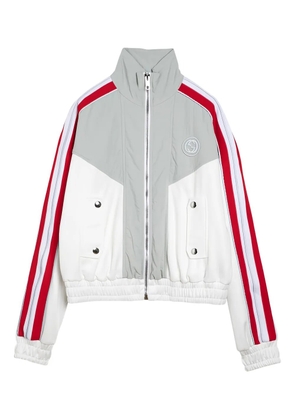 Gucci zip-up stripe-detail jacket - White