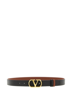 Valentino Garavani VLogo reversible leather belt - Black